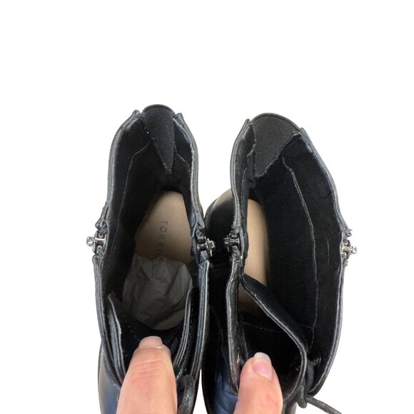 Torrid Mens Black Mid-Calf Boots Size 10.5 Lace-Up & Zip Closure SKU 7040 - Picture 9 of 10